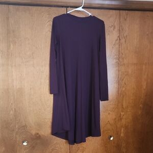 Chic Long Sleeve Purple Dress